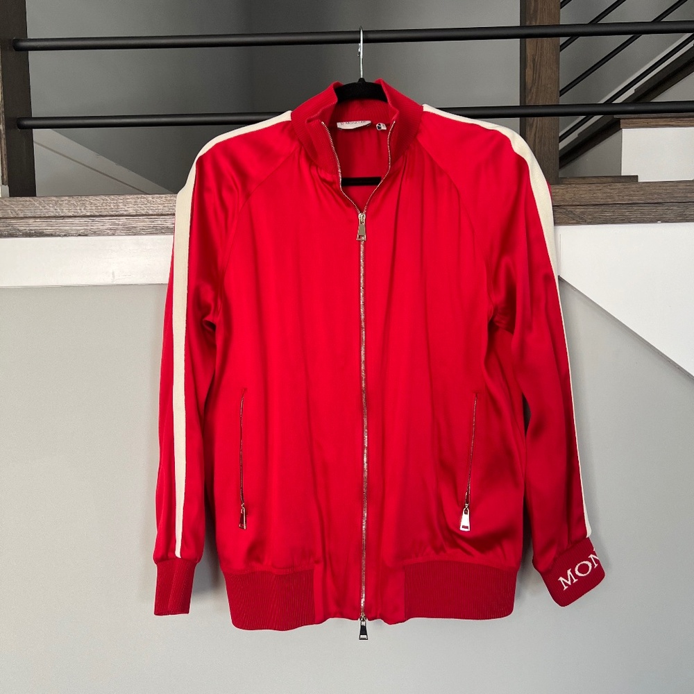 Moncler Red Track Zip-Up Jacket